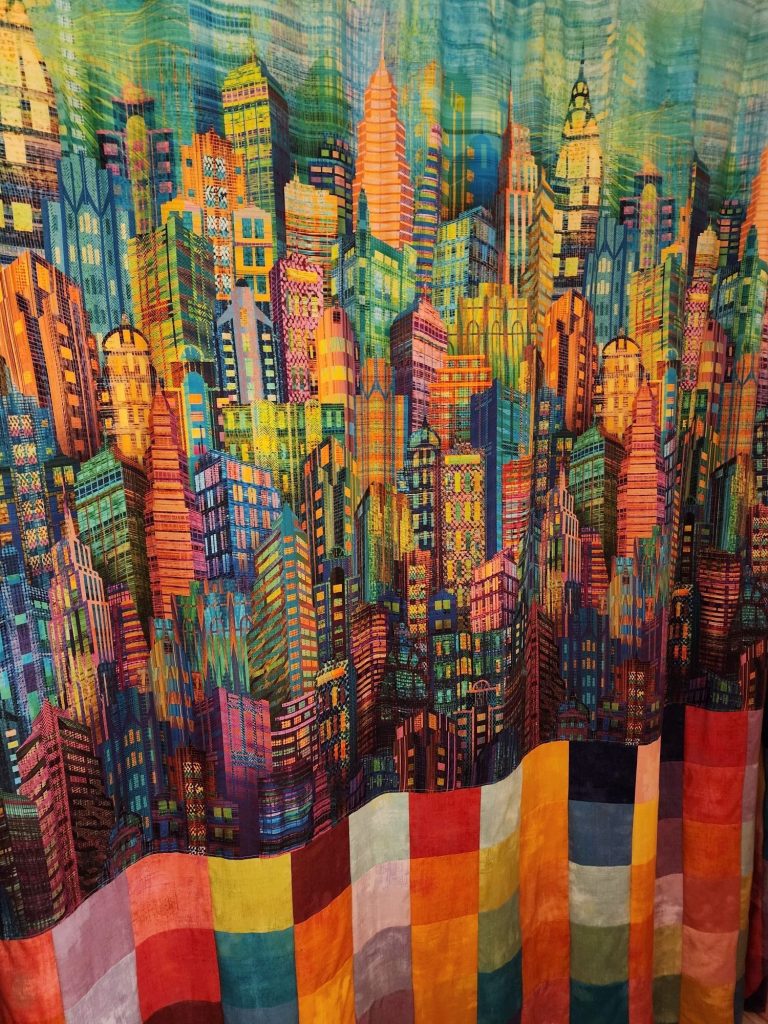 Fabric shower curtain