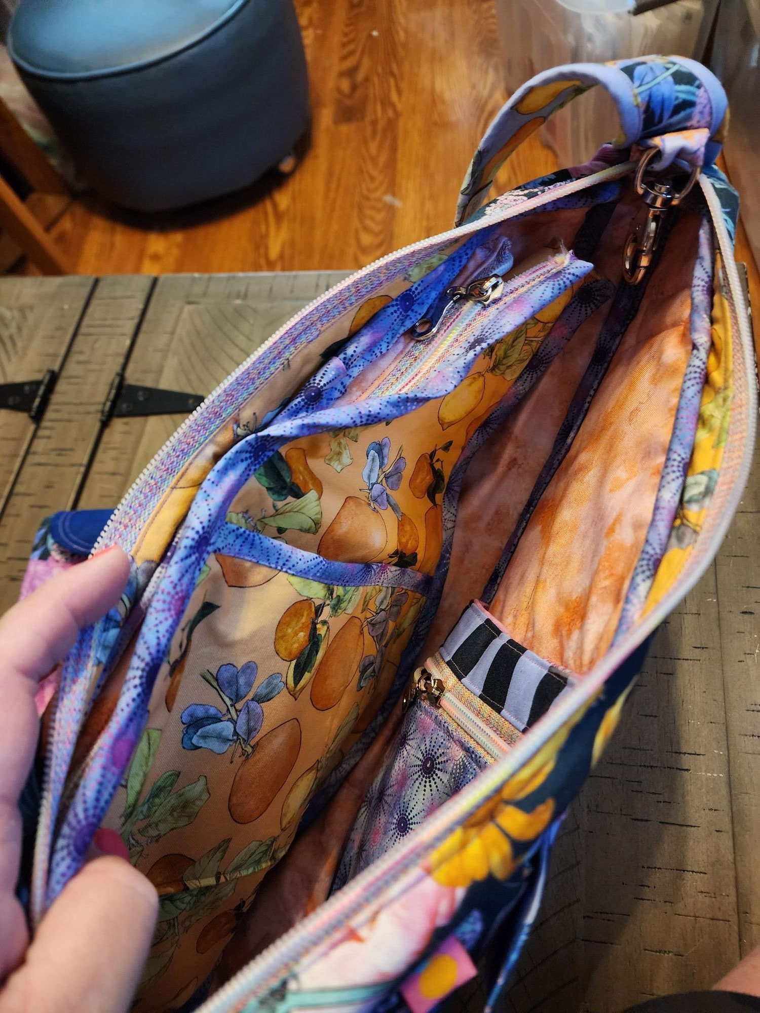 inside main bag compartment